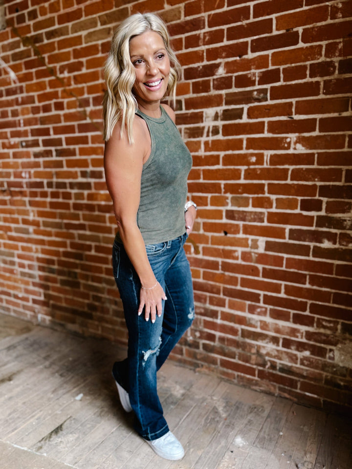 Rare Feelings Halter Neck Tank, Forest