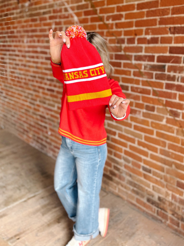 Red Zone Kansas City Pom Beanie