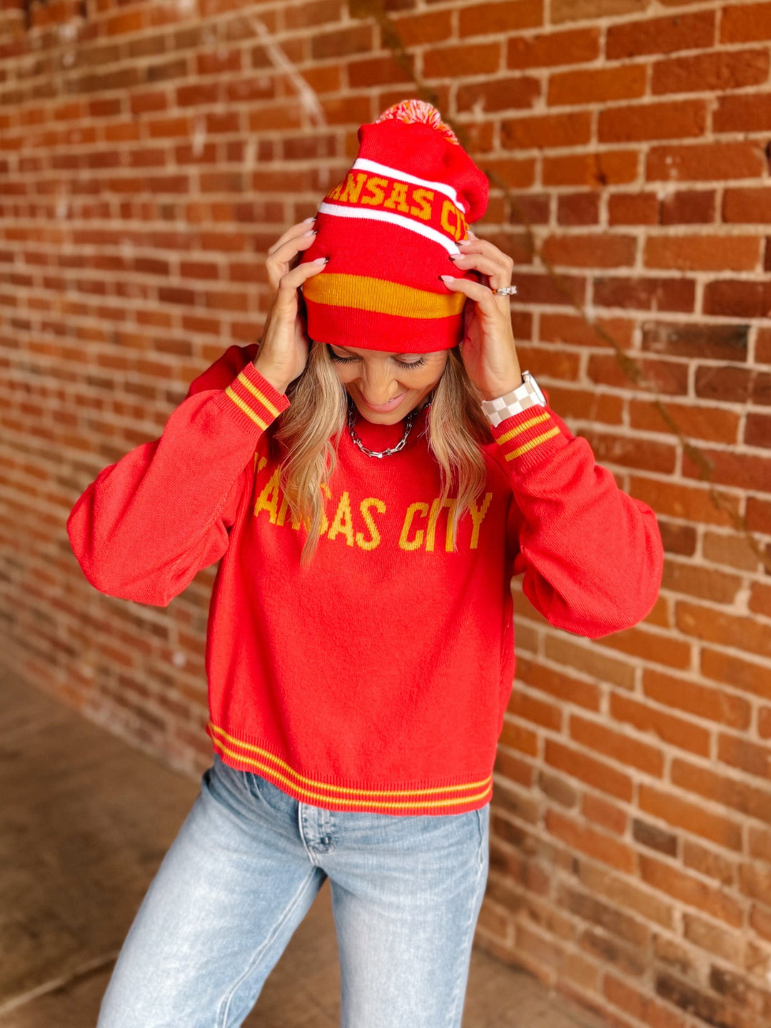 Red Zone Kansas City Pom Beanie