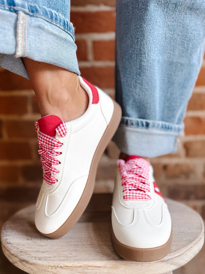 Retro 2 Sneaker, White/Red