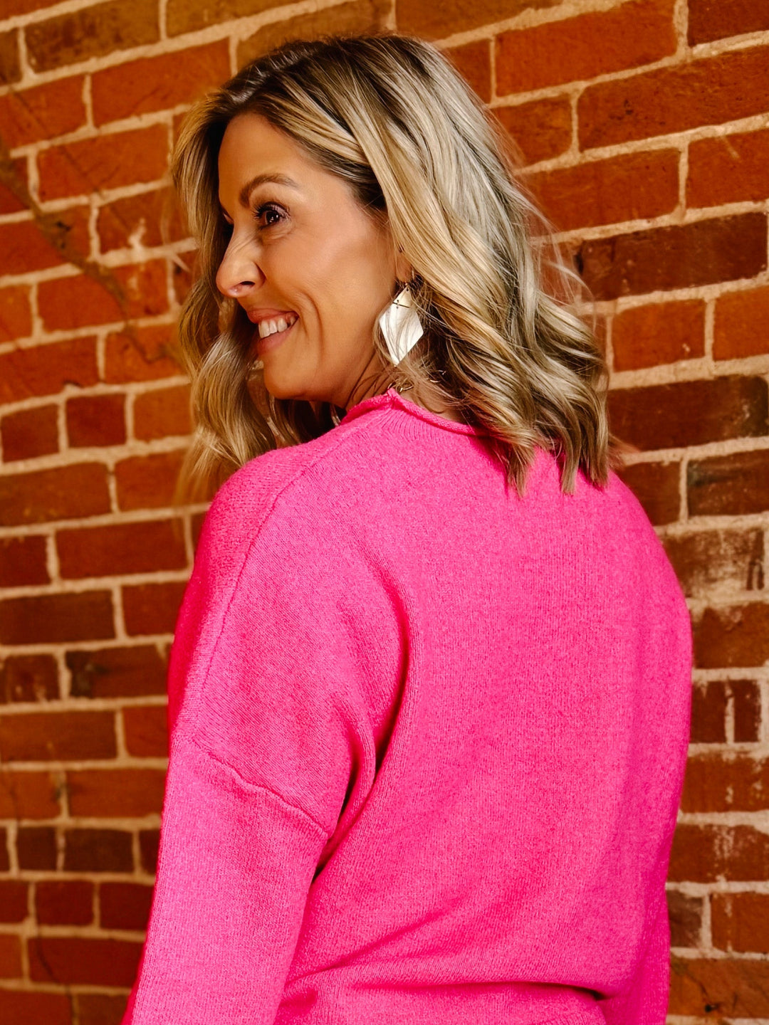 Rubber Coated Triangle Drop Earrings, White