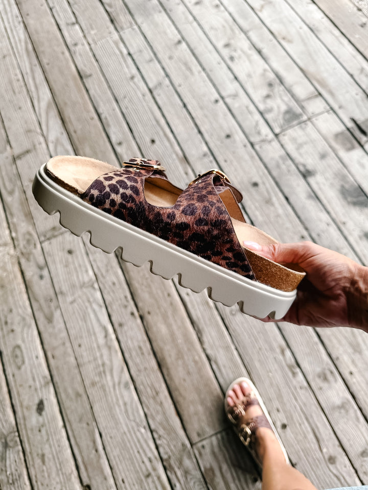 Rumor Has It Sandal, Leopard by Corky&