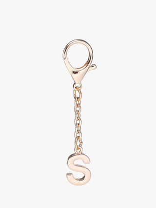 Gold Letter Bag Charms. S