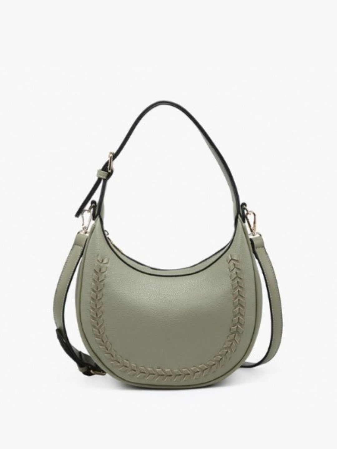 Tristan Whipstitch Shoulder Bag, Sage