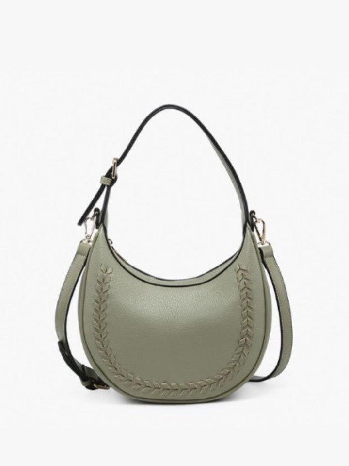 Tristan Whipstitch Shoulder Bag, Sage