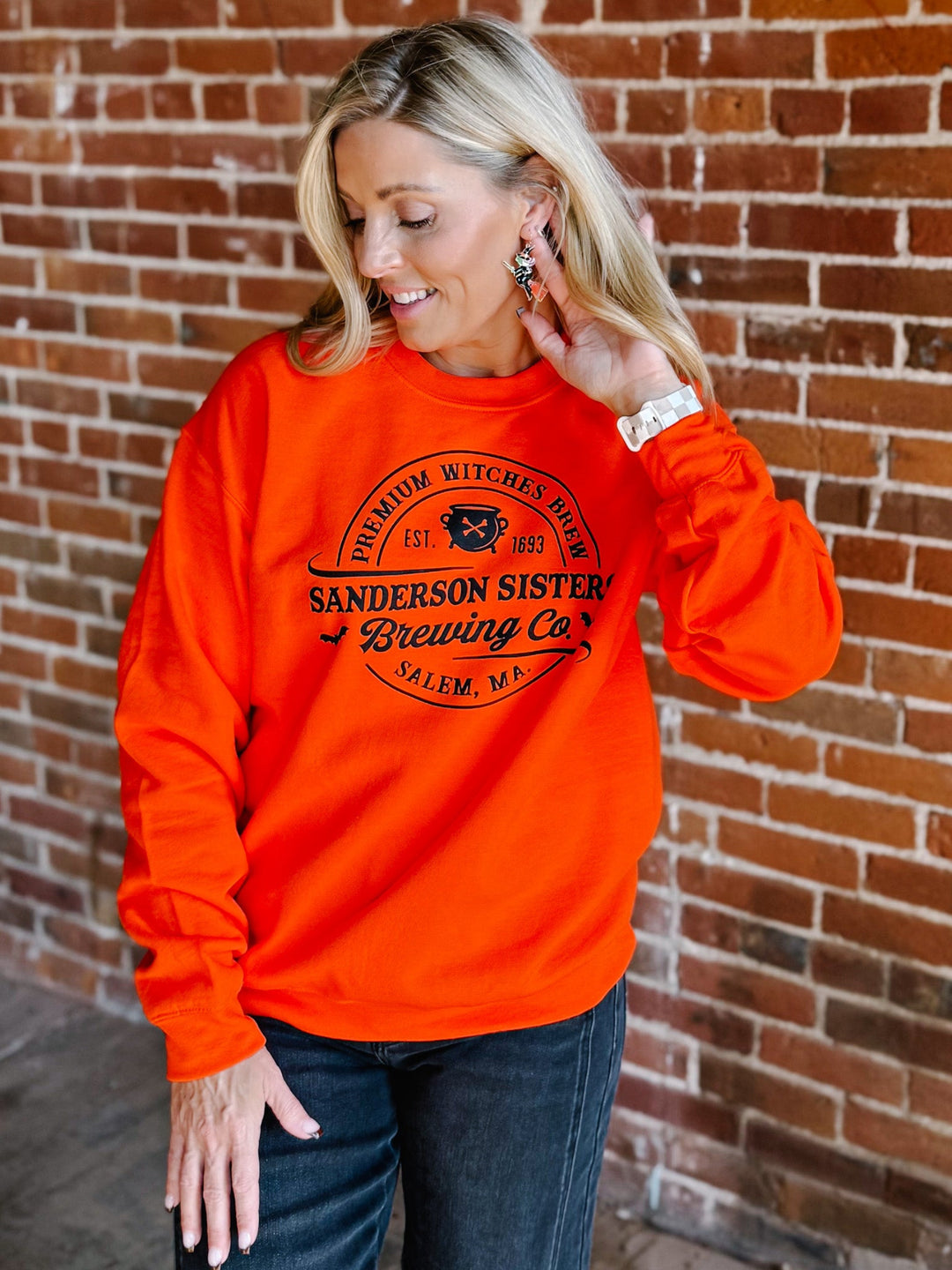 Sanderson Sisters Brewing Co Sweatshirt, Orange