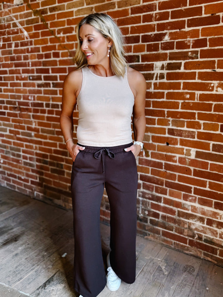 Say So Ribbed Cropped Tank with Bra Insert, Shell