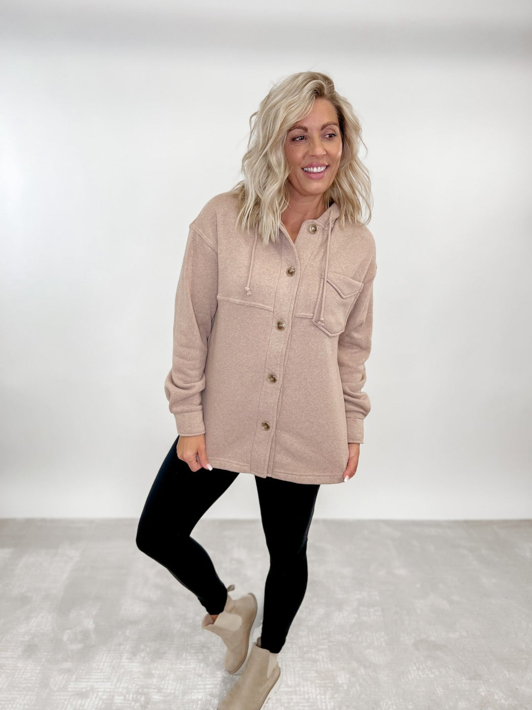 Shyla Hooded Jacket, Clove Heather