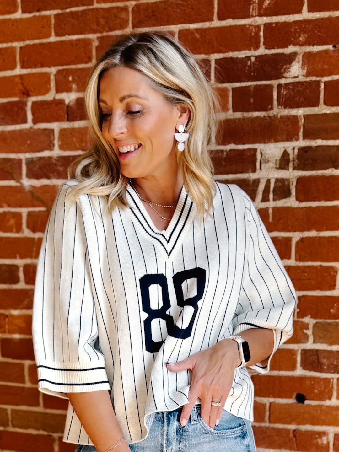 Sideline Star Sweater, Cream