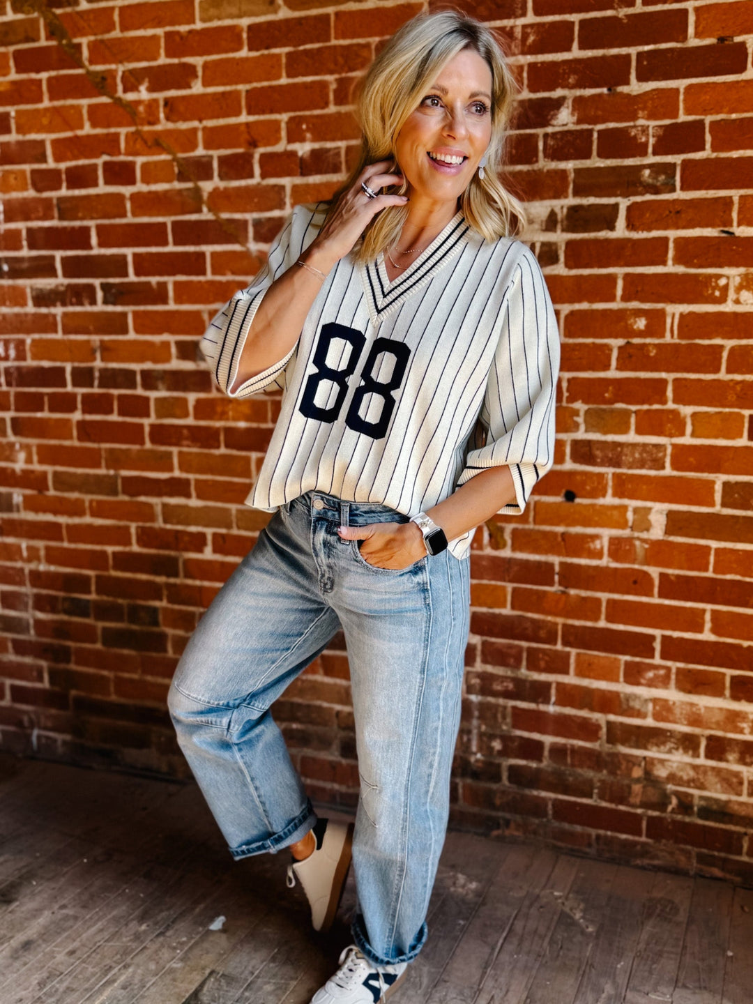 Sideline Star Sweater, Cream