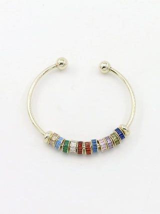 Slider Charm Cuff, Gold