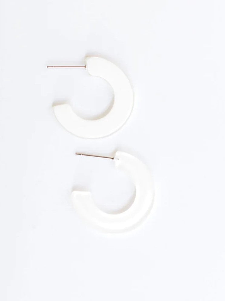Small Acrylic Hoop Earring Bar, Assorted Color