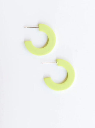 Small Acrylic Hoop Earring Bar, Assorted Color