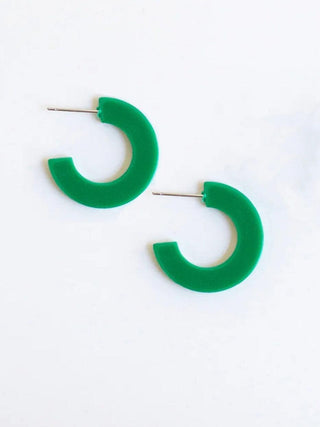 Small Acrylic Hoop Earring Bar, Assorted Color