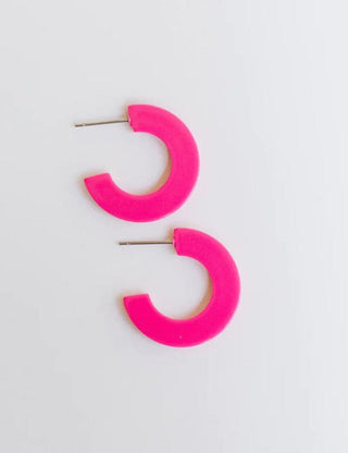 Small Acrylic Hoop Earring Bar, Assorted Color