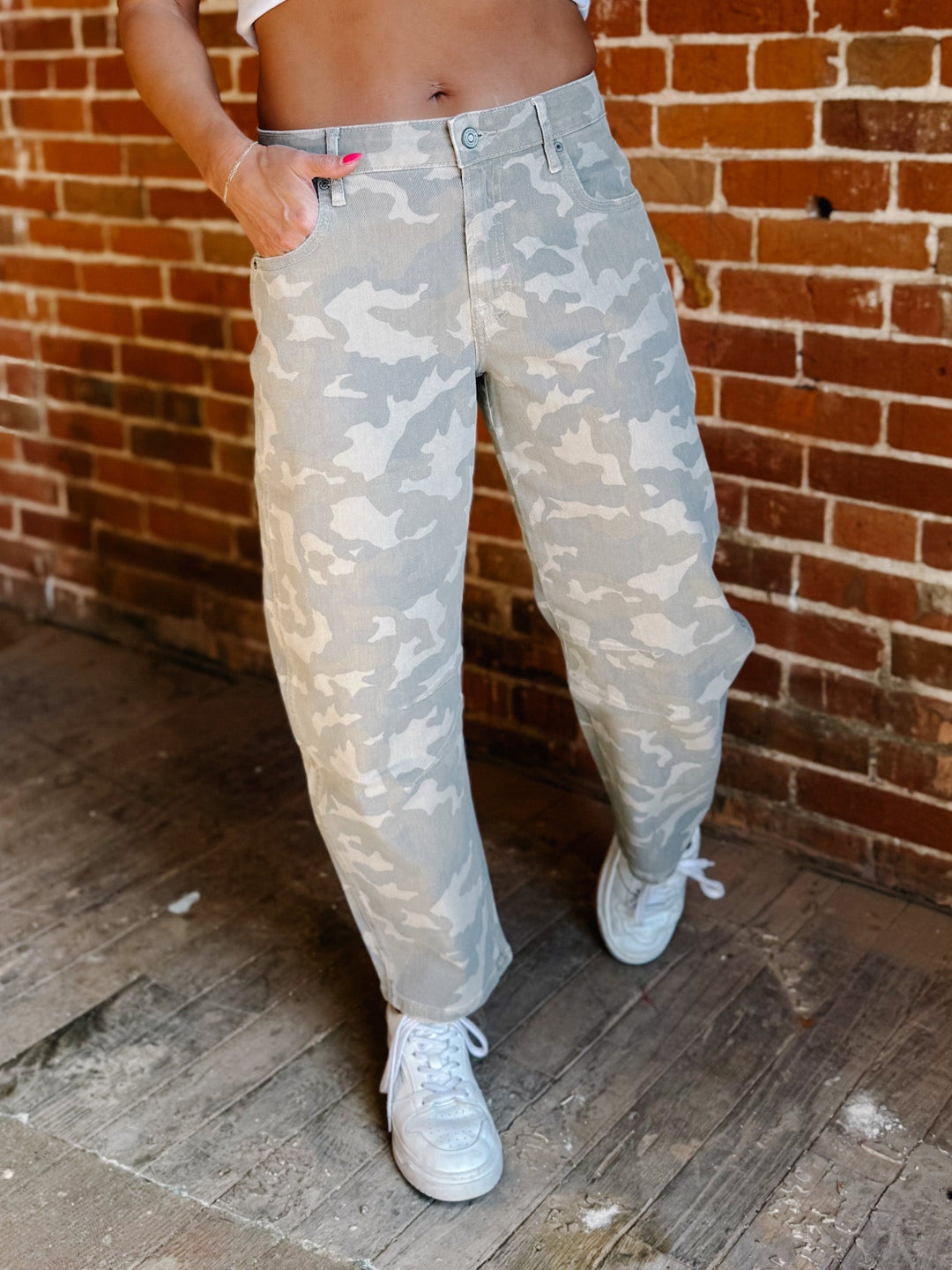 Soft Recon Camo Barrel Jeans