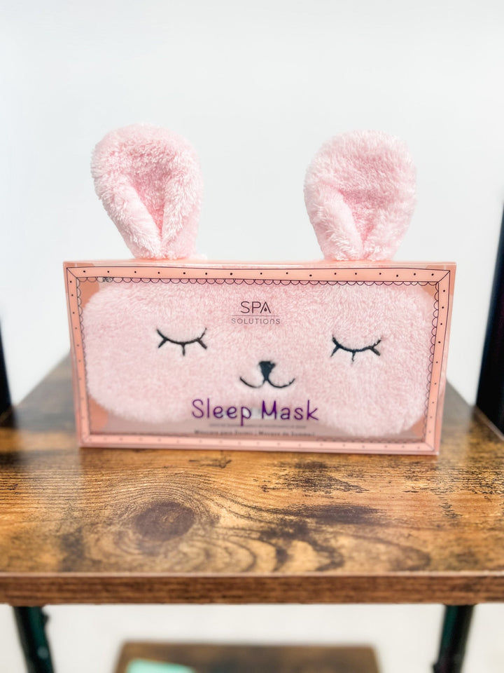 Spa Sleep Mask, Pink Bunny