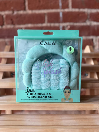 Spa Headband & Wristband Set, Mint