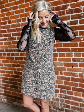 Spotting & Stunning Mini Dress, Leopard