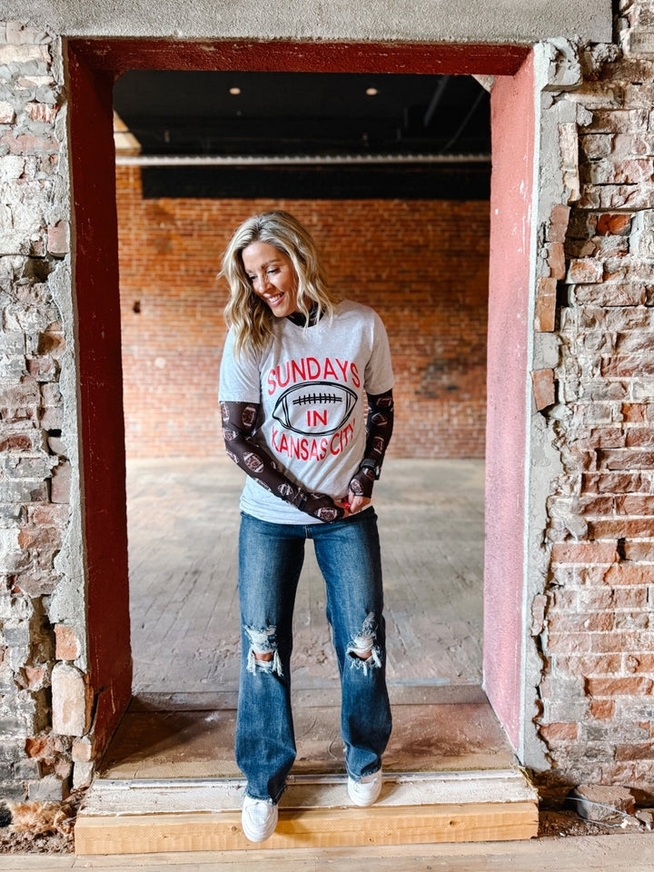 Sundays In Kansas City Graphic Tee, Ash Grey