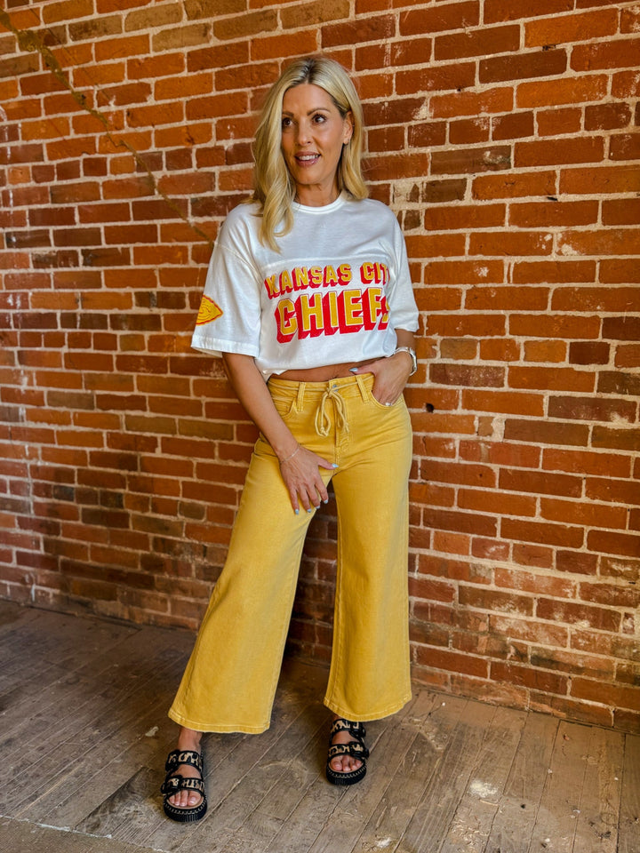 Sunlit Glow Wide Leg Jeans, Marigold