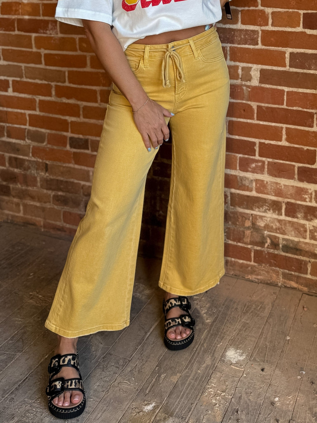 Sunlit Glow Wide Leg Jeans, Marigold