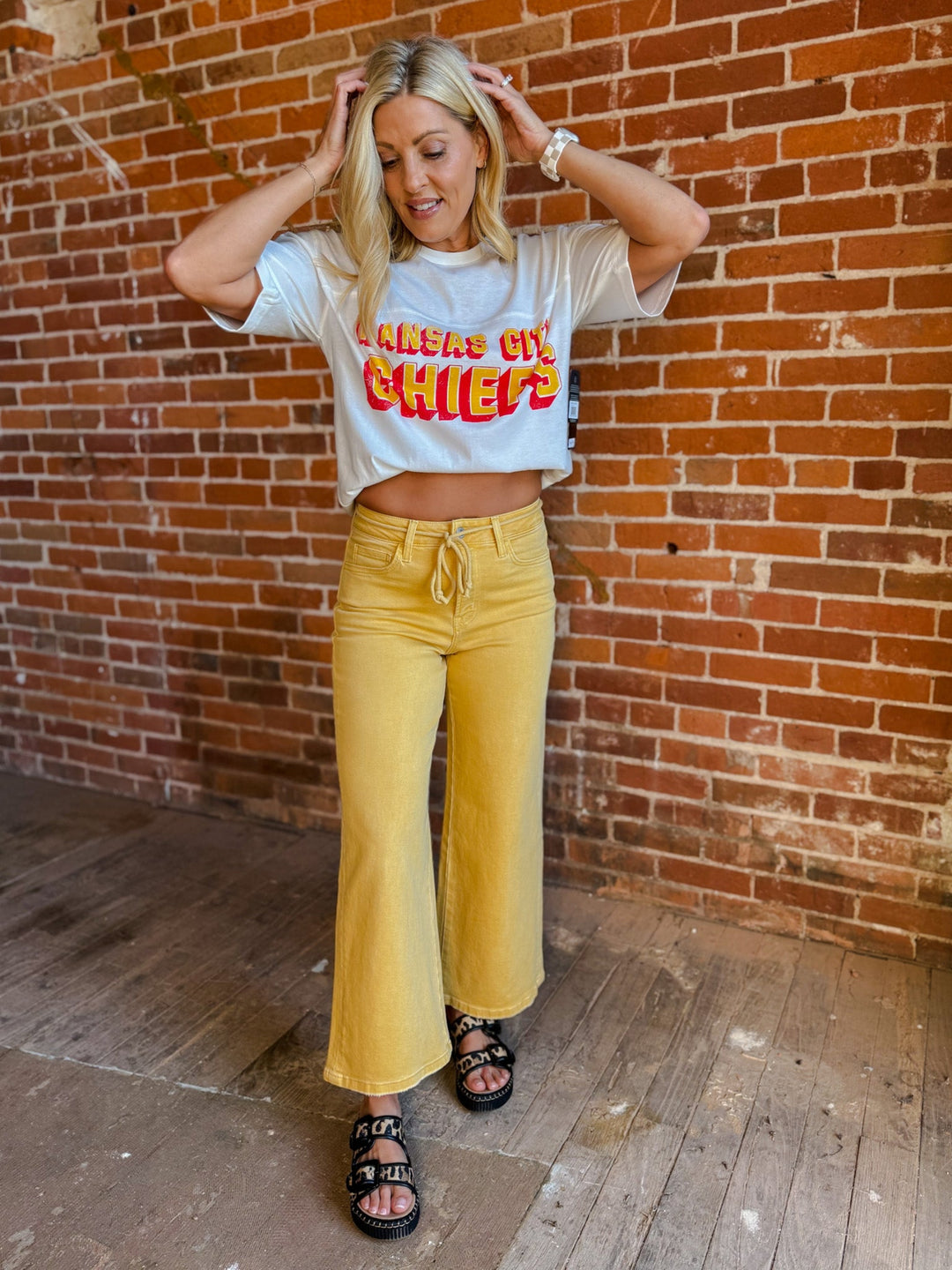 Sunlit Glow Wide Leg Jeans, Marigold