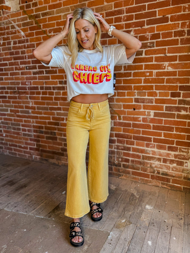 Sunlit Glow Wide Leg Jeans, Marigold