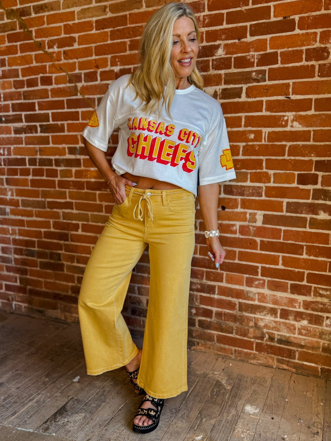 Sunlit Glow Wide Leg Jeans, Marigold