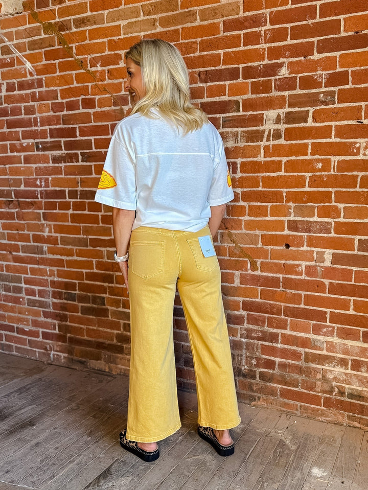 Sunlit Glow Wide Leg Jeans, Marigold