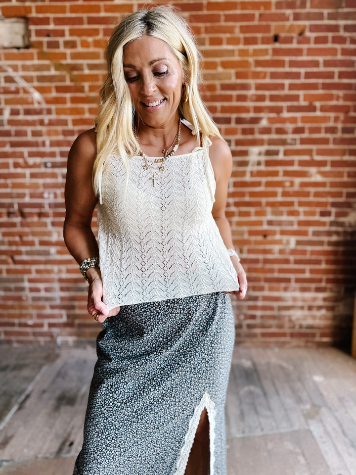 Sweet Serenity Tie Shoulder Tank