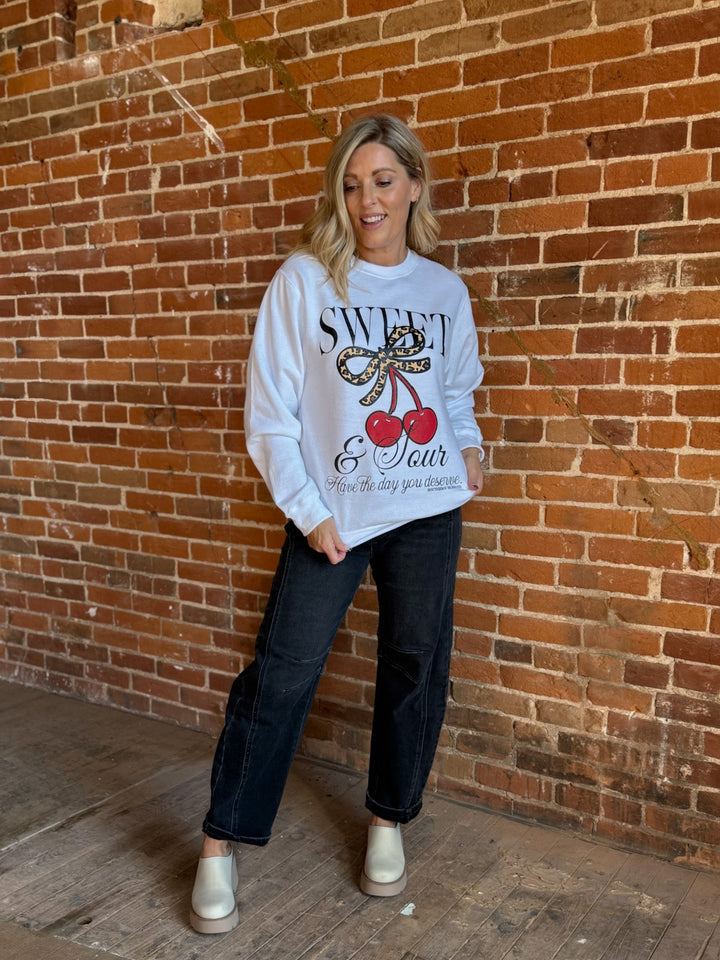Sweet & Sour Trendsetter Sweatshirt, White
