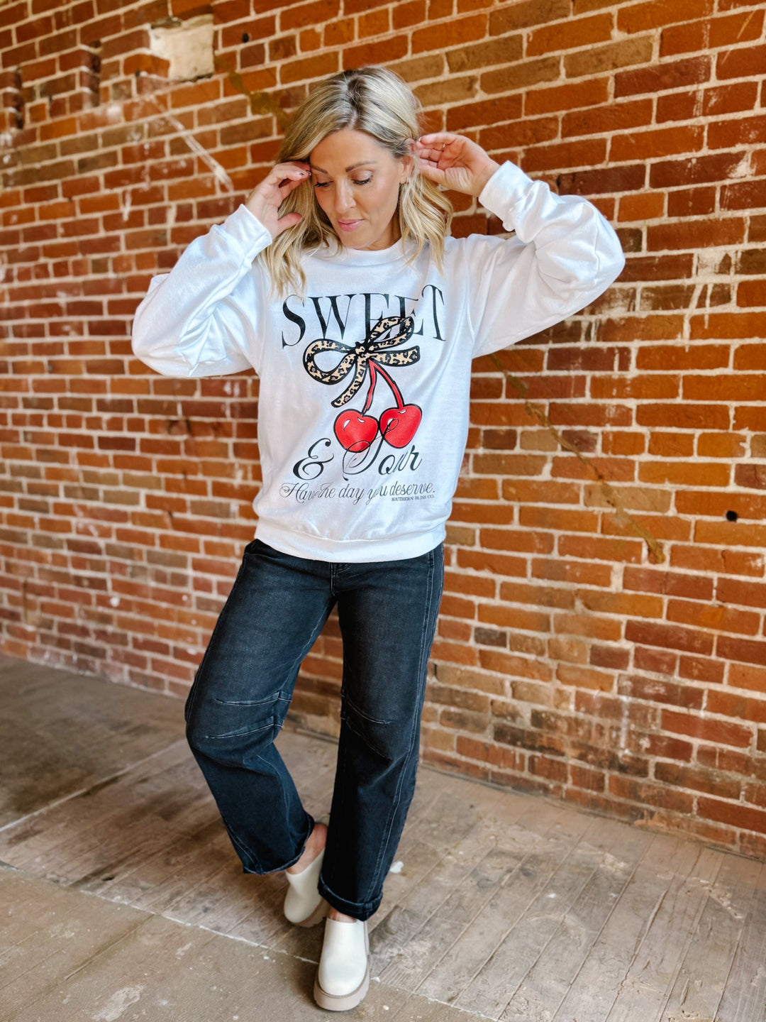 Sweet & Sour Trendsetter Sweatshirt, White