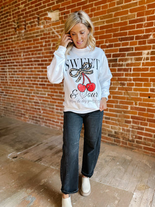 Sweet & Sour Trendsetter Sweatshirt, White
