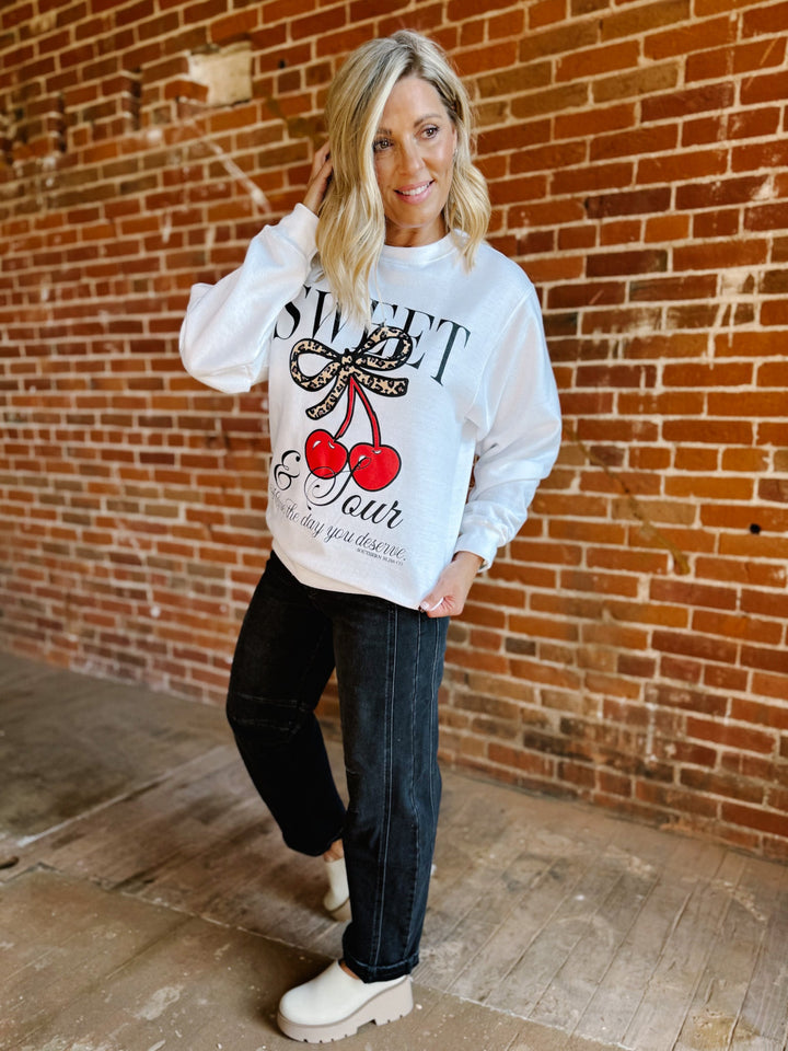 Sweet & Sour Trendsetter Sweatshirt, White