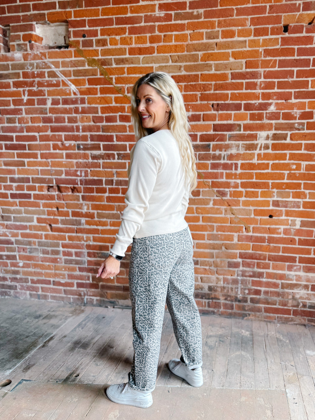 Tana Easy Button Waffle Henley Long Sleeve Top by Thread &amp; Supply
