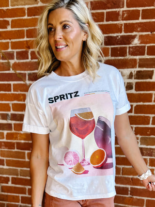 The Aperol Spritz Oversized Graphic Tee, Vintage White