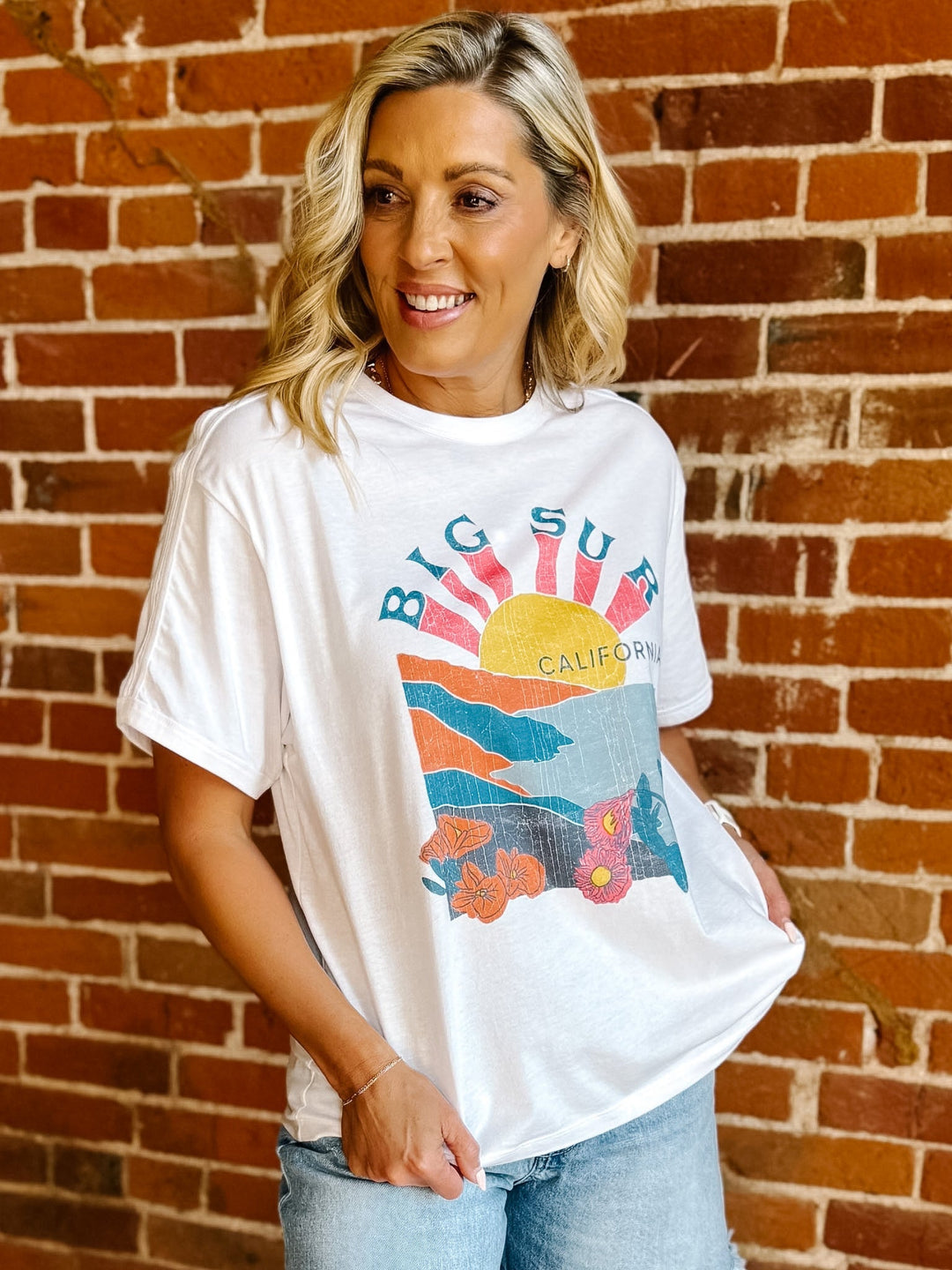 The Big Sur California Oversized Graphic Tee, White