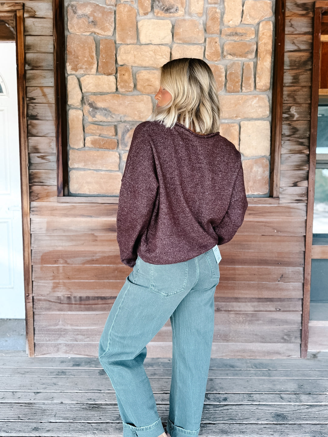 The Bold Pine Barrel Leg Cuffed Jeans