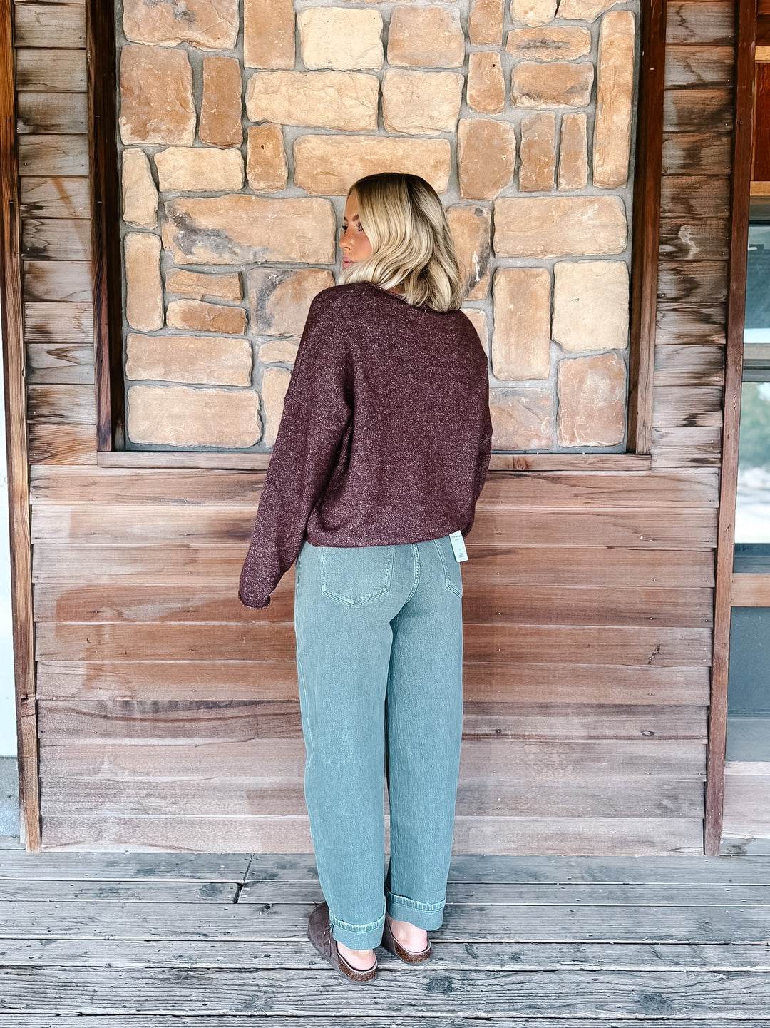 The Bold Pine Barrel Leg Cuffed Jeans