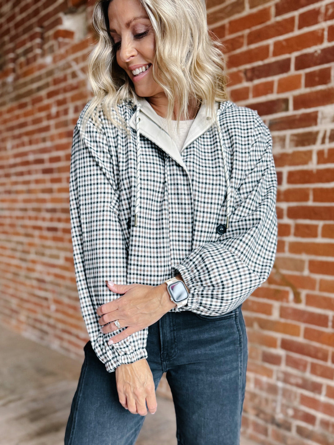 The Bristol Plaid Jacket, Olive and Cream