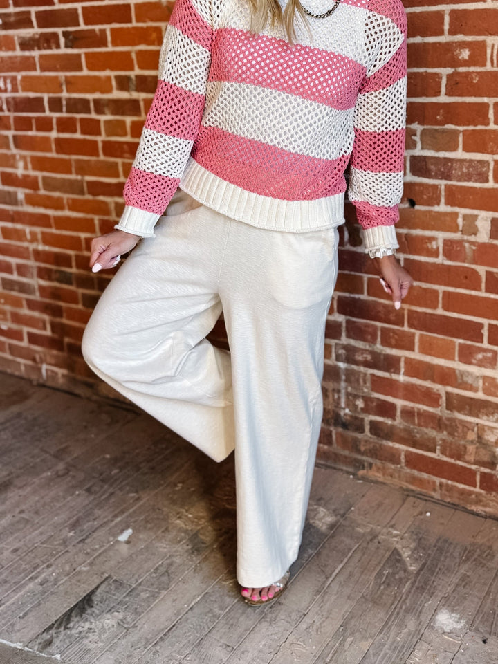 The Effortless Ease Wide Leg Pant, Cream