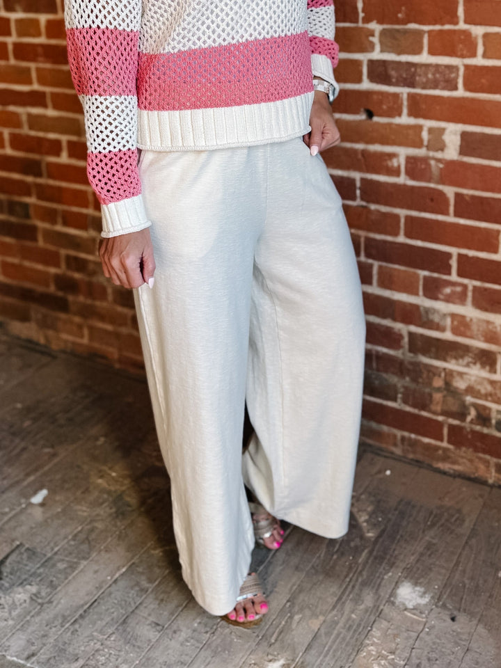 The Effortless Ease Wide Leg Pant, Cream