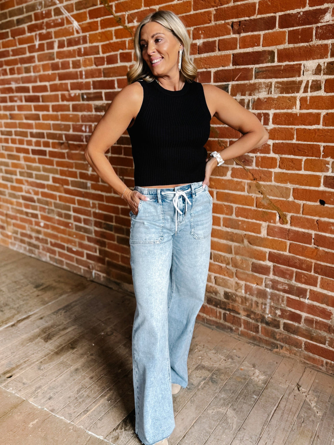 The Everyday Edge Ribbed Tank, Black