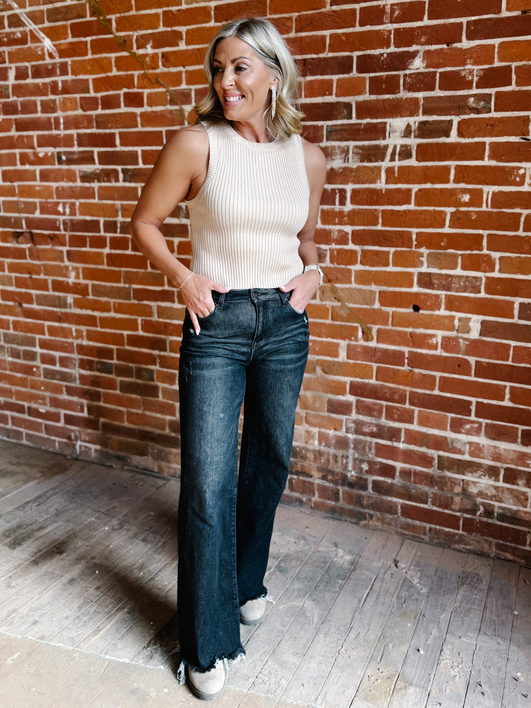 The Everyday Edge Ribbed Tank, Nude