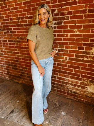 The Olive Grove Dolman Knit Top, Olive