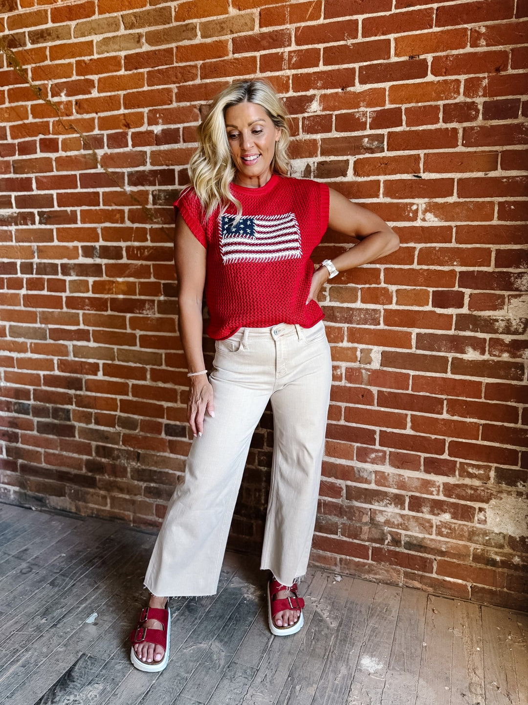 The White Swan Wide Leg Crop Jeans