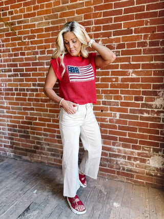 The White Swan Wide Leg Crop Jeans