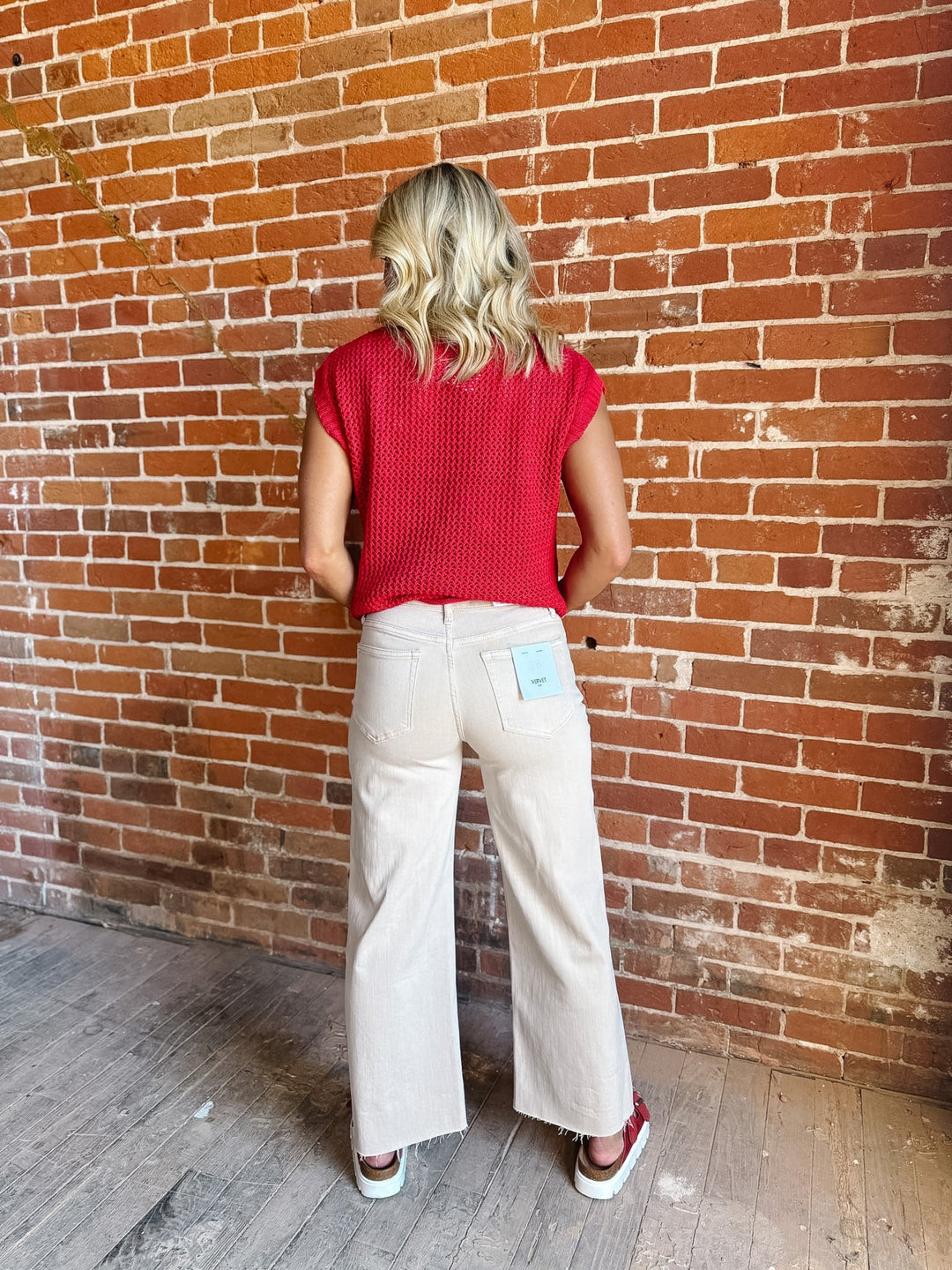 The White Swan Wide Leg Crop Jeans