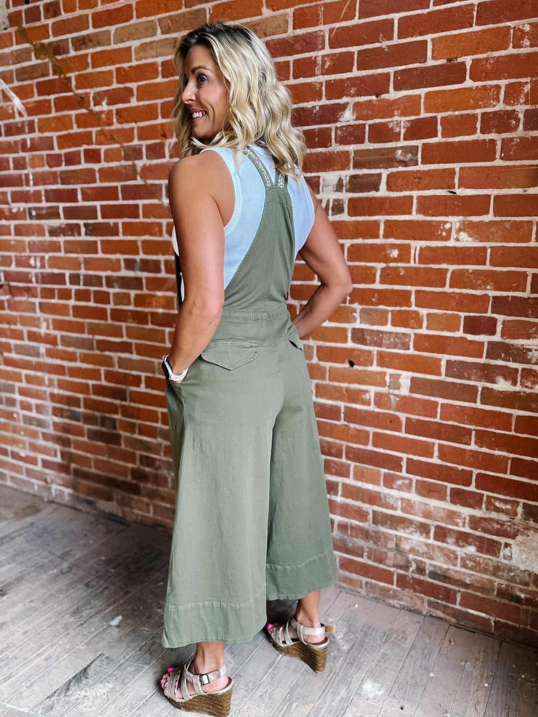 The Wildflower Strap Overalls, Dry Herb